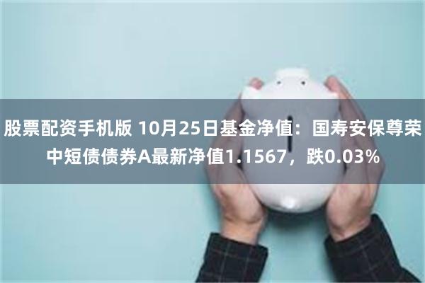 股票配资手机版 10月25日基金净值：国寿安保尊荣中短债债券A最新净值1.1567，跌0.03%