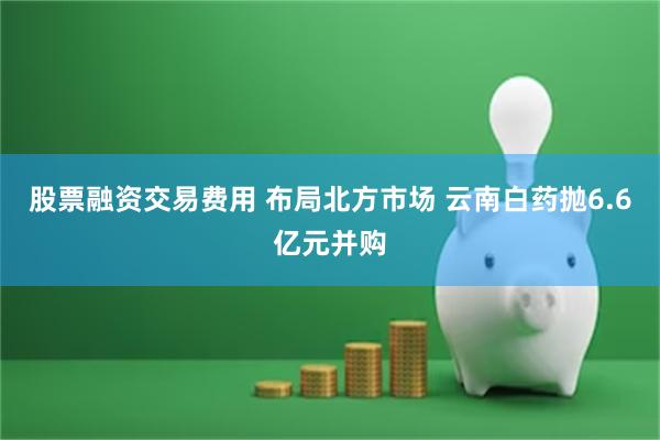 股票融资交易费用 布局北方市场 云南白药抛6.6亿元并购